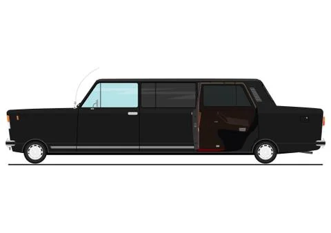 Cartoon stretch limo. Stock Illustration
