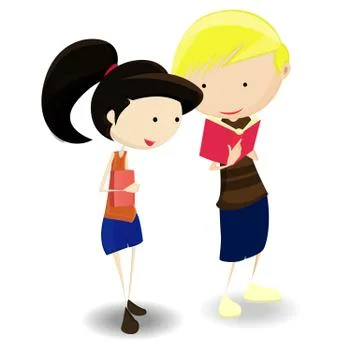 Cartoon students Stock Illustration