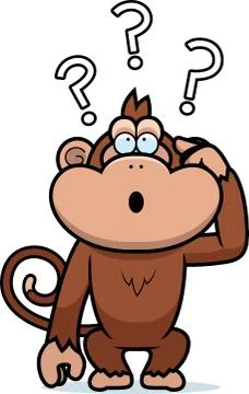 Cartoon Stupid Monkey Illustrazione stock