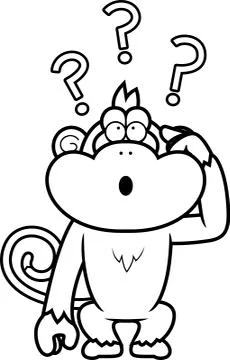 Cartoon Stupid Monkey Illustrazione stock