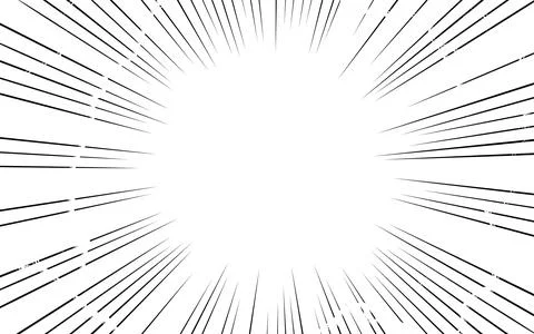 Cartoon-style background material: effect of concentrated lines and lightning 스톡 일러스트