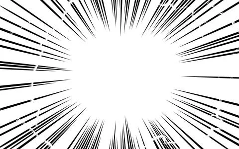 Cartoon-style background material: effect of concentrated lines and lightning Stock Illustration