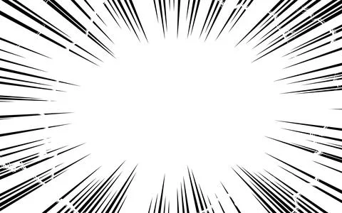 Cartoon-style background material: effect of concentrated lines and lightning Stock Illustration