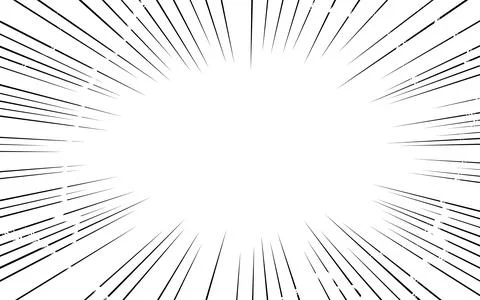 Cartoon-style background material: effect of concentrated lines and lightning 스톡 일러스트