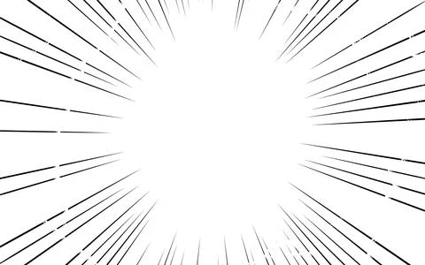 Cartoon-style background material: effect of concentrated lines and lightning Stock Illustration