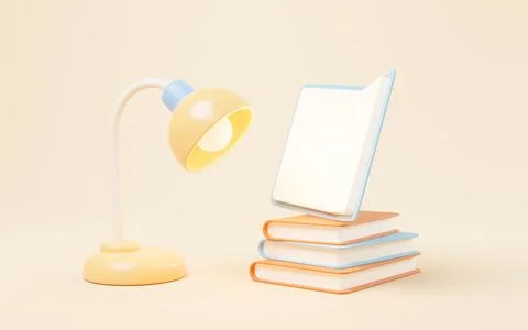 Cartoon style book, 3d rendering. 스톡 일러스트