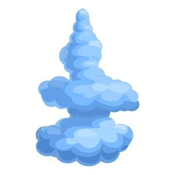 Cartoon style cloud is floating in the sky イラスト素材