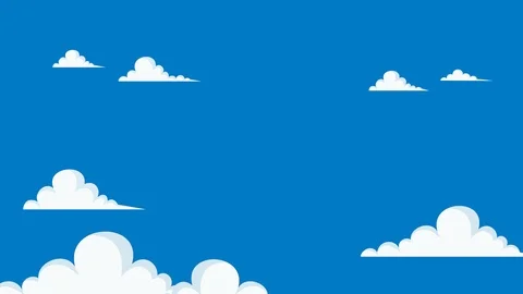 Cartoon style Clouds animation Stock Footage 120017428