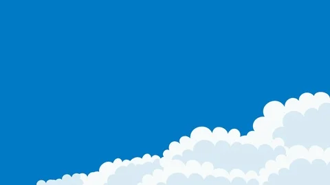 Cartoon style Clouds animation - Lower position Stock Footage 120017119