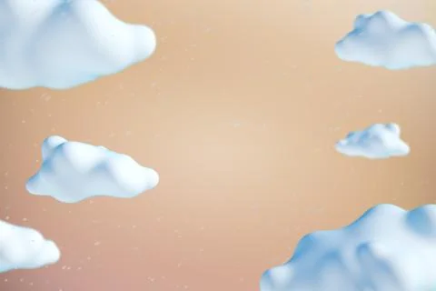 Cartoon style clouds background Stock Illustration