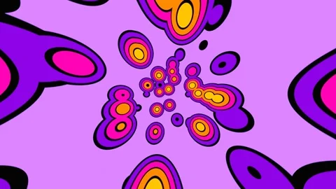 Cartoon style colorful circles loop background Stock Footage 279017034