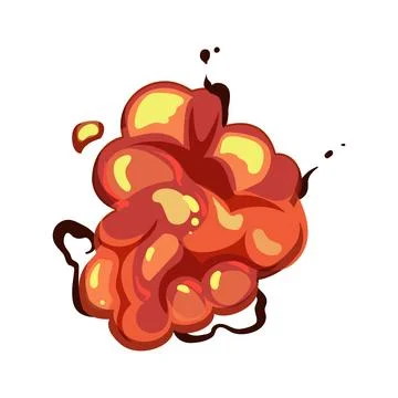 Cartoon style explosion effect bursting with power 스톡 일러스트