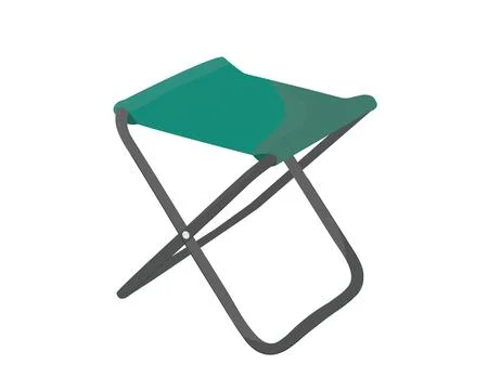Cartoon style folding stool vector illustration, isolated object Stock Illustration