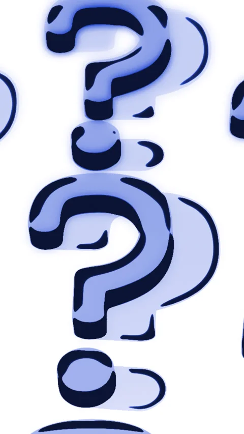 Cartoon style Question Mark looping vertical animated background Stock Footage 341437881