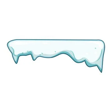 Cartoon style snow cap creating border design element 库存插图