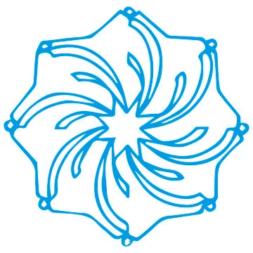 Cartoon  style snowflake. Vector stock illustration for the holidays New Year Stock Illustration