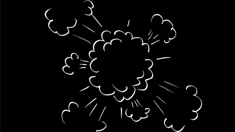 Cartoon Style Star Explosion Exploding 2D Animation Stock Footage 282226806