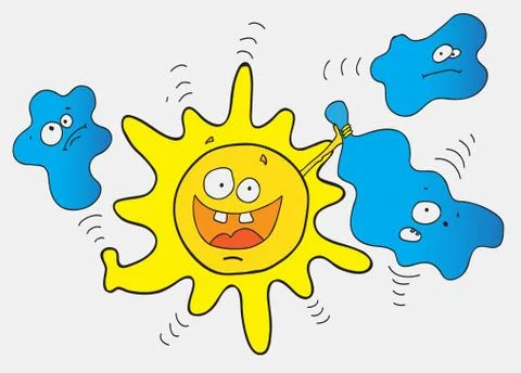 Cartoon sun Stock Illustration