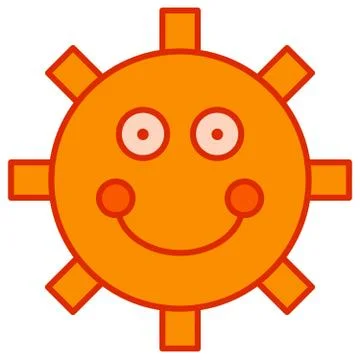 Cartoon sun Stock Illustration