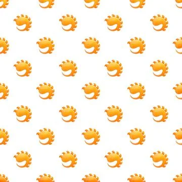 Cartoon sun seamless pattern for summer background Stock Illustration