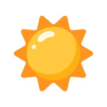 Cartoon sun. Vector illustration in flat style Stock Illustration