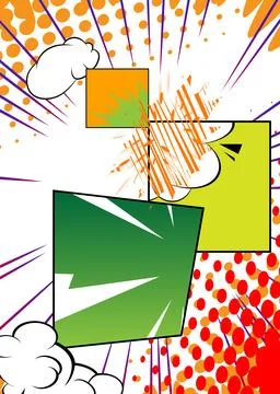 Cartoon super background, awesome comic book backdrop. Cool retro vector co.. Stock Illustration