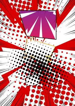 Cartoon super background, awesome comic book backdrop. Cool retro vector co.. Stock Illustration