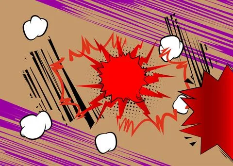 Cartoon Super Background, comic book abstract backdrop. Retro vector comics.. Stockillustratie