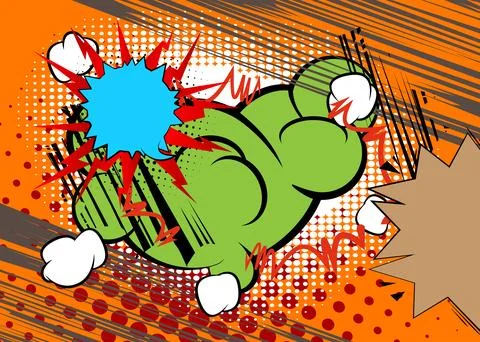 Cartoon super background, comic book backdrop. Retro vector comics pop art .. Stockillustratie