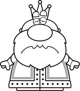 Cartoon Surprised King Stock Illustration