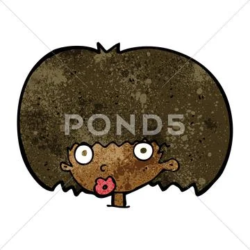 Cartoon surprised woman Stock Illustration