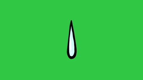 Cartoon sweat drop animation with blue water droplet on green screen background Stock Footage 329905410