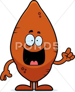 Cartoon sweet potato idea Stock Illustration