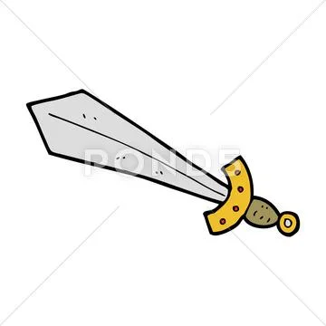 Cartoon sword Stock Illustration