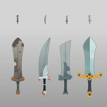Cartoon Swords Stock Illustration