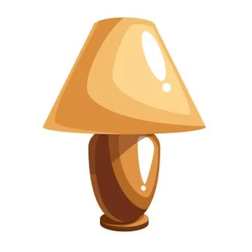 Cartoon table lamp Stock Illustration