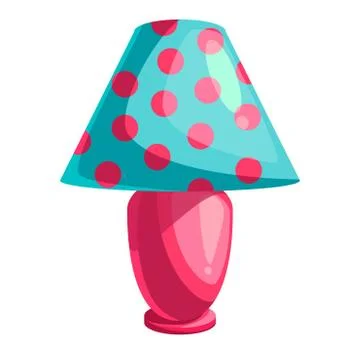 Cartoon table lamp Illustrazione stock