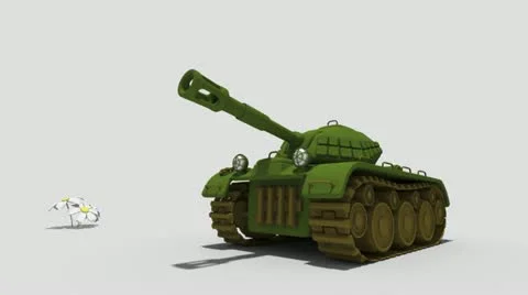 Cartoon tank Stock Footage 11299994