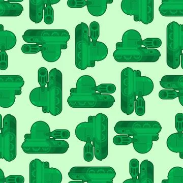 Cartoon Tank pattern seamless. War machine toy background. Baby fabric textur イラスト素材