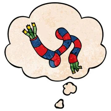 Cartoon tech cable and thought bubble in grunge texture pattern style 스톡 일러스트