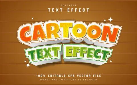 Cartoon text effect vector Illustrazione stock