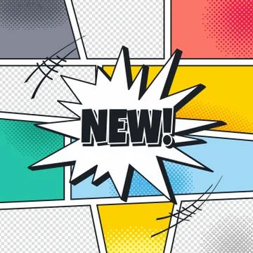 Cartoon theme comic template Stockillustratie