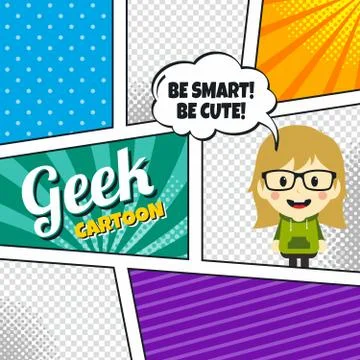 Cartoon theme comic template Stock Illustration