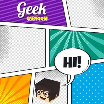 Cartoon theme comic template イラスト素材