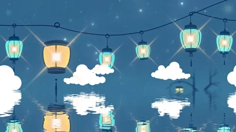 Cartoon theme for the lights. for sky Stock Footage 305731699