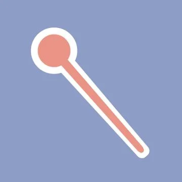 Cartoon thermometer. Vector illustration. Stock Illustration