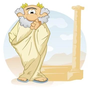 Cartoon thinker Stock Illustration