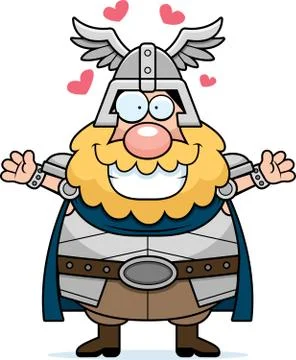 Cartoon Thor Hug Stock Illustration