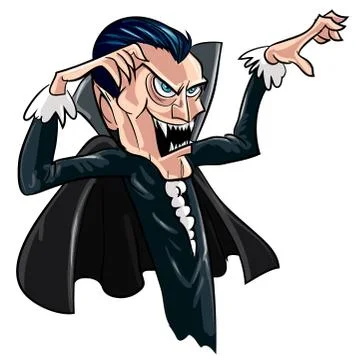 Cartoon threatening vampire Stock Illustration