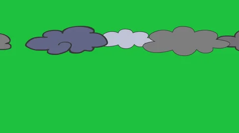 Cartoon thunderstorm:  Loop + Matte Video stock 46819528